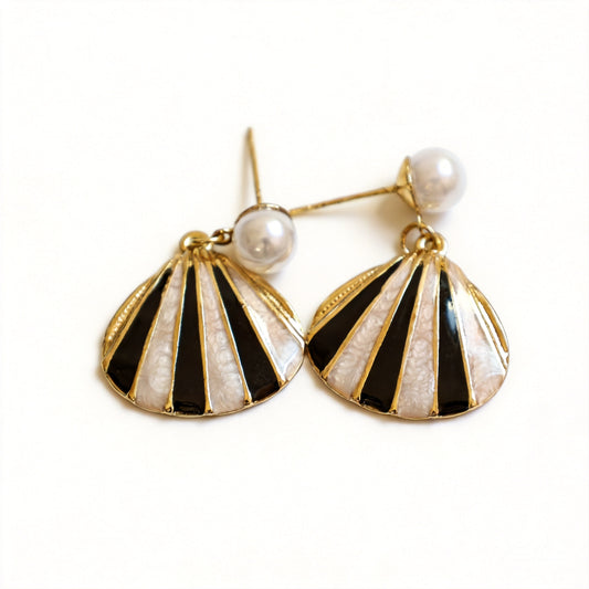 Shell Stud Earrings - image 1