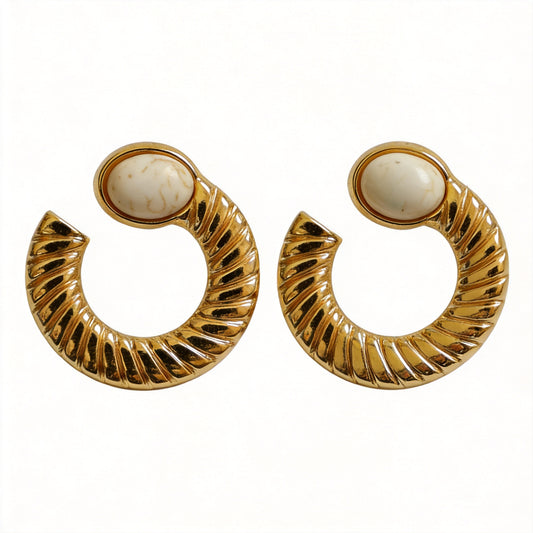 Gold Hoop Earrings - image 1