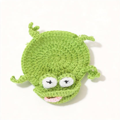 Crochet Frog Cup Coaster - image 1