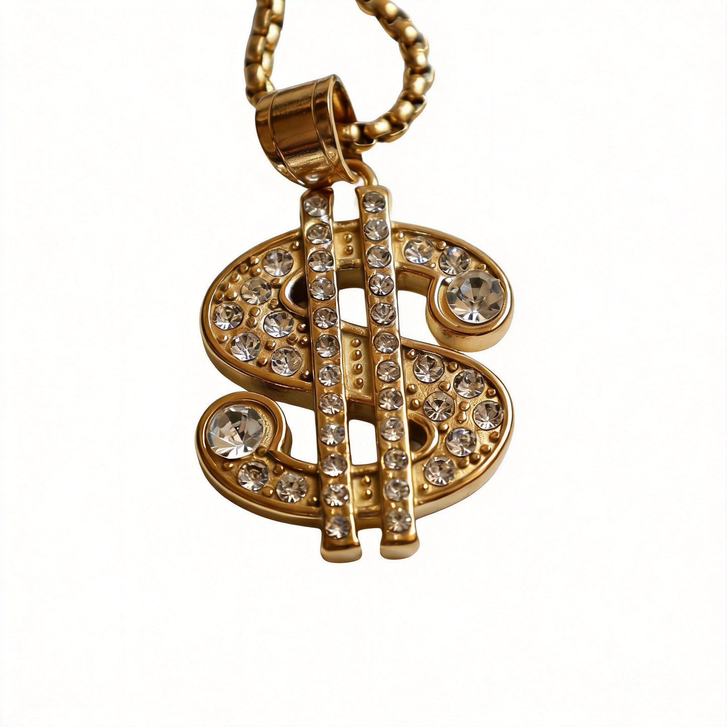 Dollar Sign Pendant Necklace - image 1