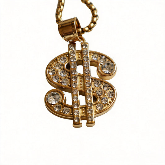 Dollar Sign Pendant Necklace - image 1