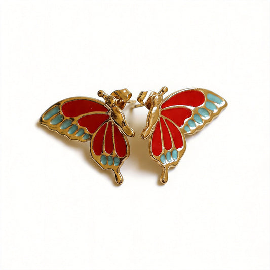 Butterfly Stud Earrings - image 1