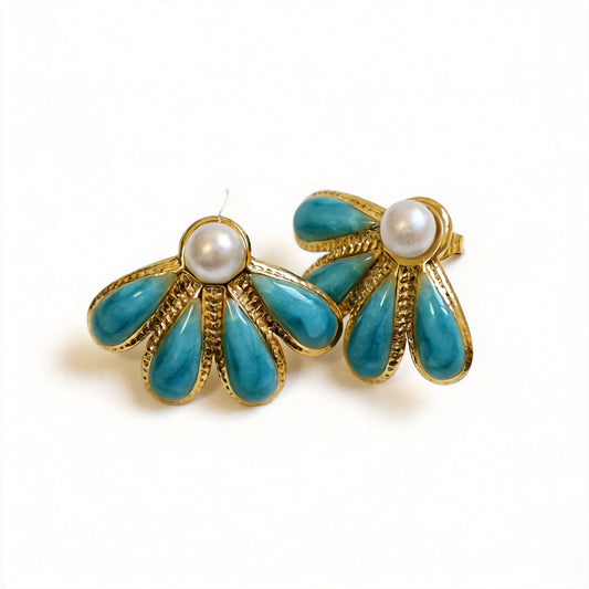 Four Leaf Flower Earrings - image 1