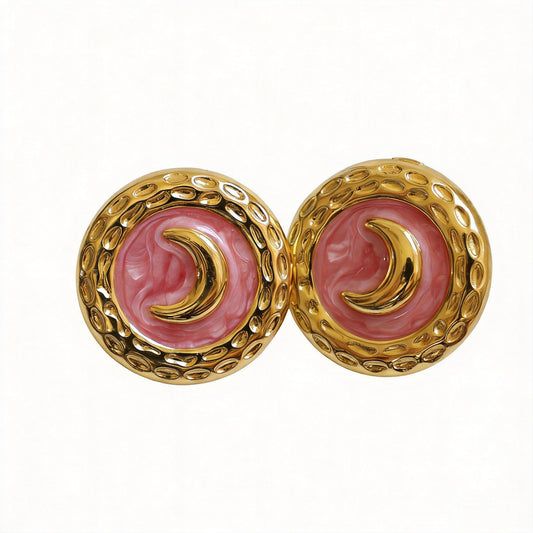 Moon Stud Earrings - image 1