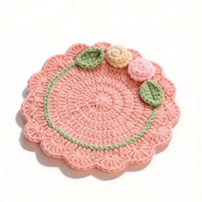 Crochet Floral Cup Coaster - image 12