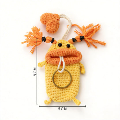 Crochet Sausage Monster Key Cover - image 3