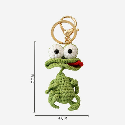 Crochet Green Duckling Keychain - image 3