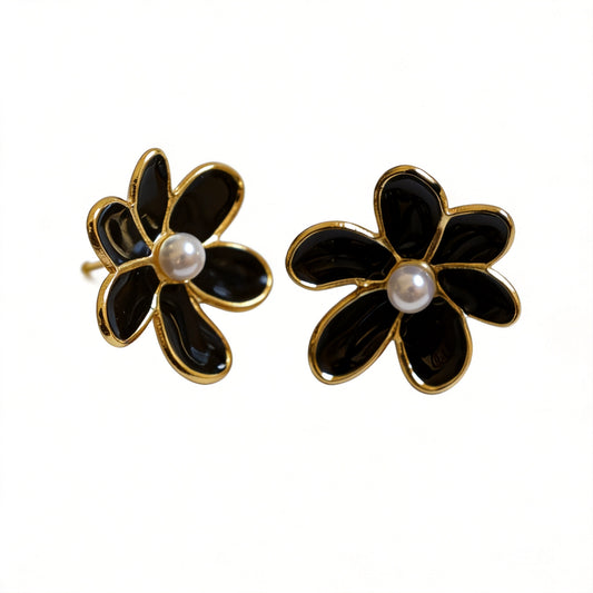 Five Petal Flower Earrings - image 1