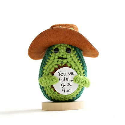 Crochet Cowboy Avocado Desk Buddy - image 5