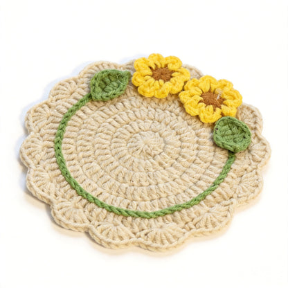 Crochet Floral Cup Coaster - image 13