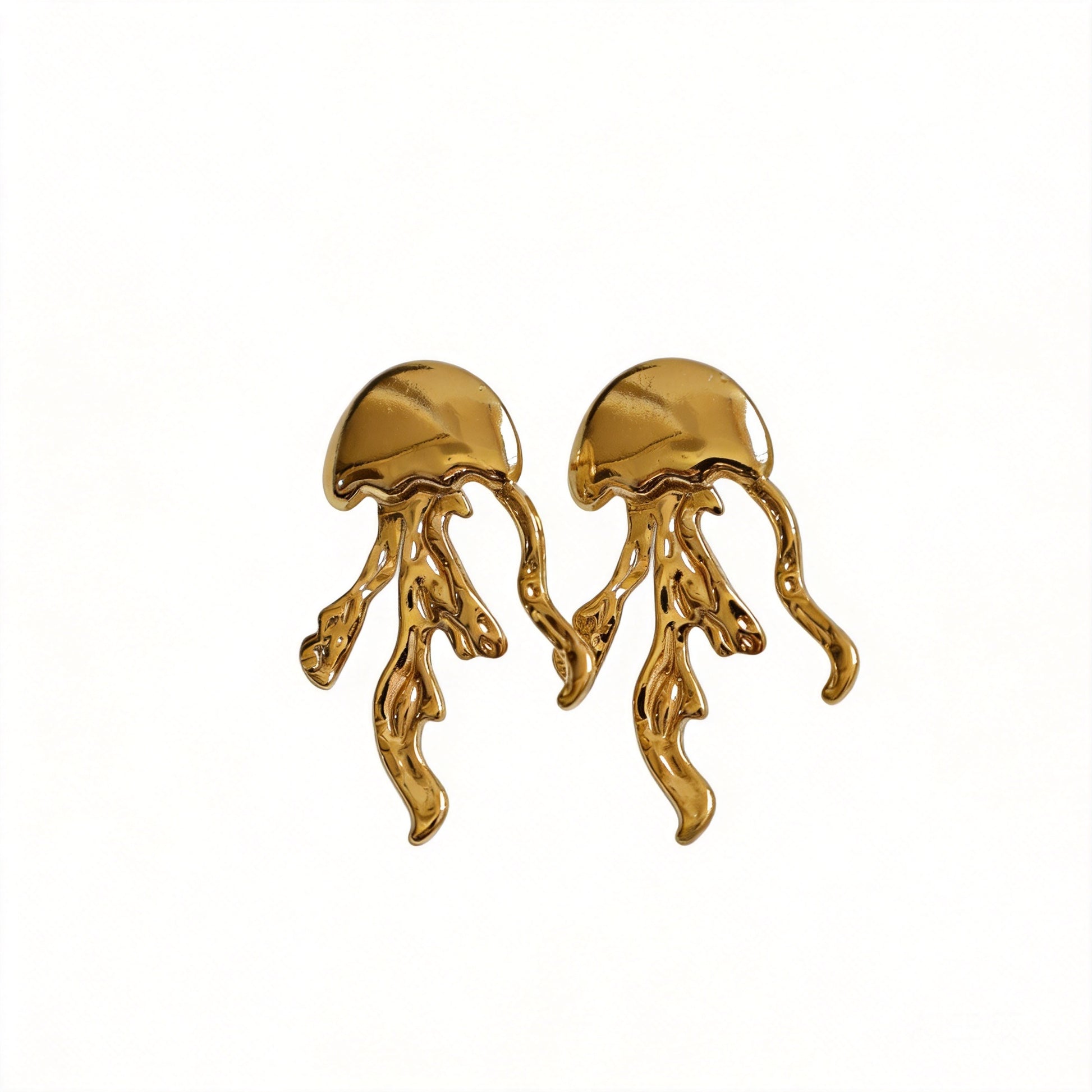 Gold Octopus Earrings - image 1