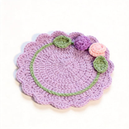 Crochet Floral Cup Coaster - image 1