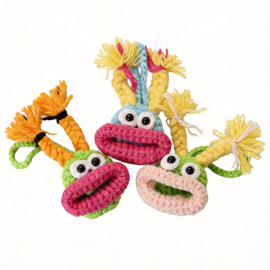 🧶 Handmade Crochet Goofy Big Mouth Keychain Collection