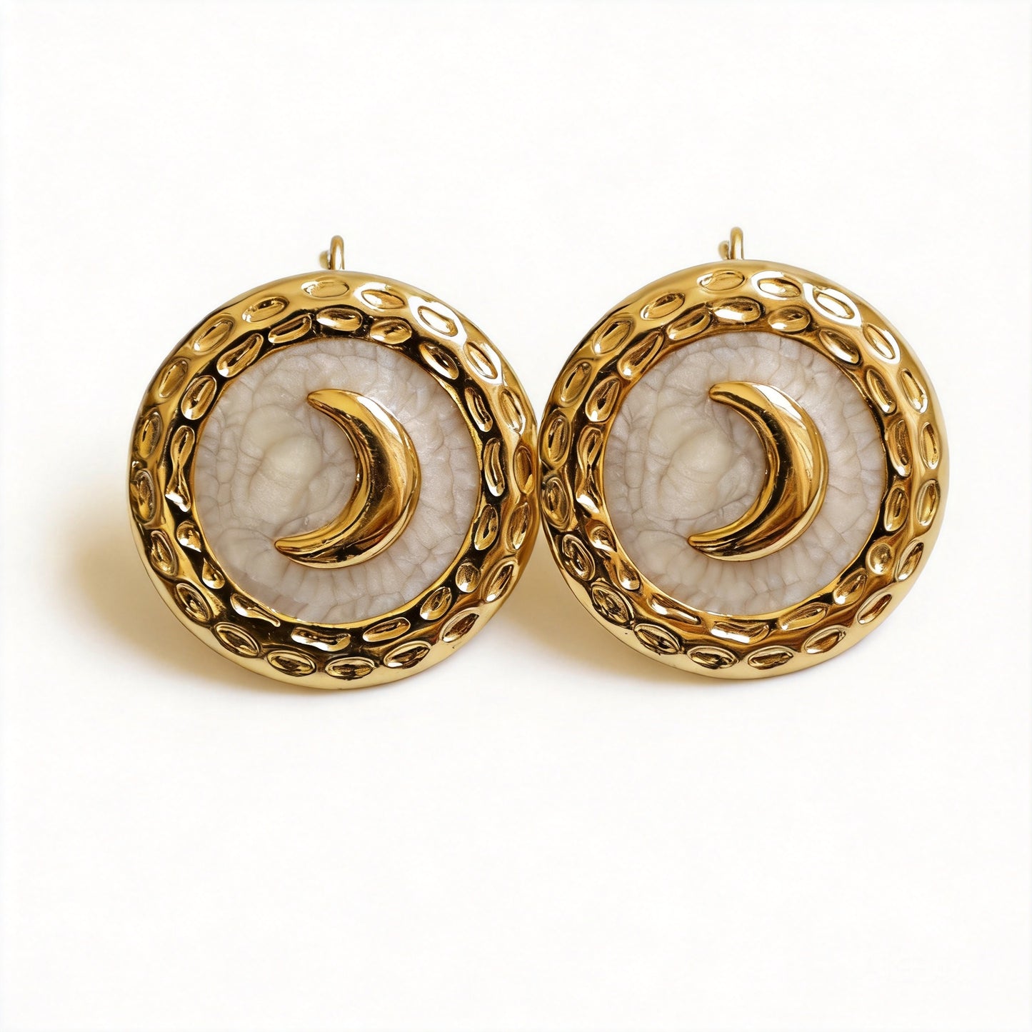 Moon Stud Earrings - image 2