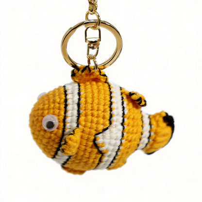 Crochet Fish Bag Charm - image 1