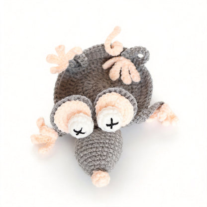 Crochet Mouse Cup Coaster - image 1