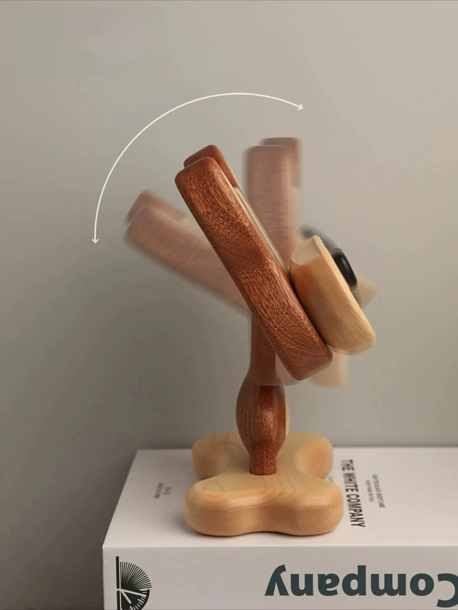 Cute Wooden Dog Phone & Tablet Stand - Desktop Ornament Gift Big Nose Dog Mobile Phone Glasses Holder