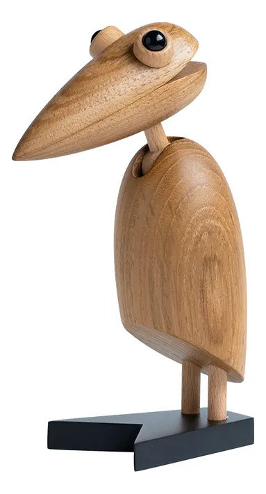Nordic Wooden Woodpecker Desk Ornament - Creative Office Gif Walnut Mouse