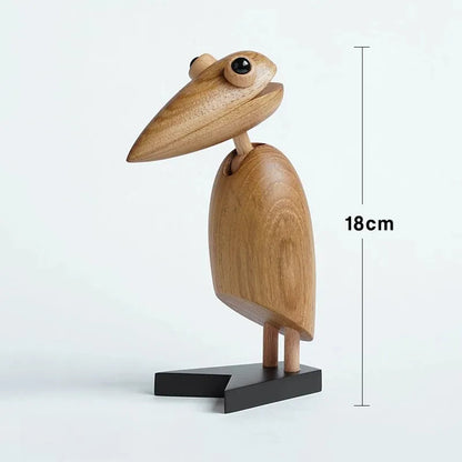 Nordic Wooden Woodpecker Desk Ornament - Creative Office Gif Teak (spot) 1 Piece