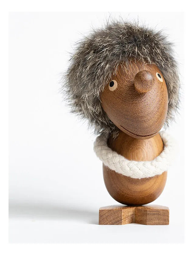 Nordic Wooden Woodpecker Desk Ornament - Creative Office Gif Optimist-13cm Tall