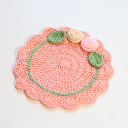 Crochet Floral Cup Coaster - image 4