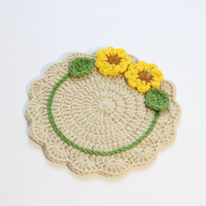 Crochet Floral Cup Coaster - image 5