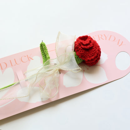 Crochet Single Flower Bouquet Charm - image 3