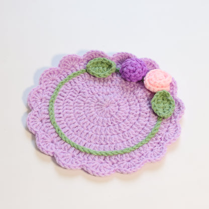 Crochet Floral Cup Coaster - image 2