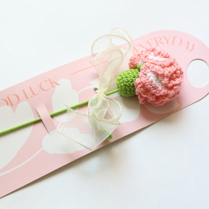 Crochet Single Flower Bouquet Charm - image 2