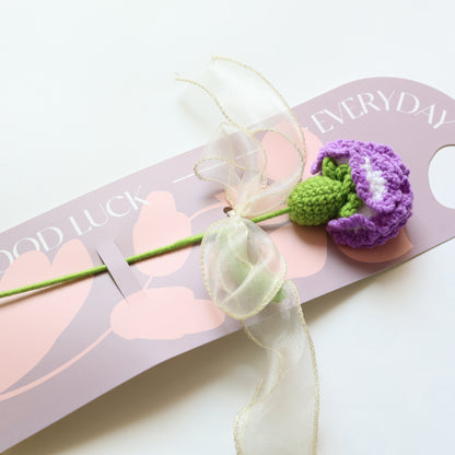 Crochet Single Flower Bouquet Charm - image 7