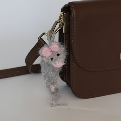 Crochet Mouse Bag Charm - image 5