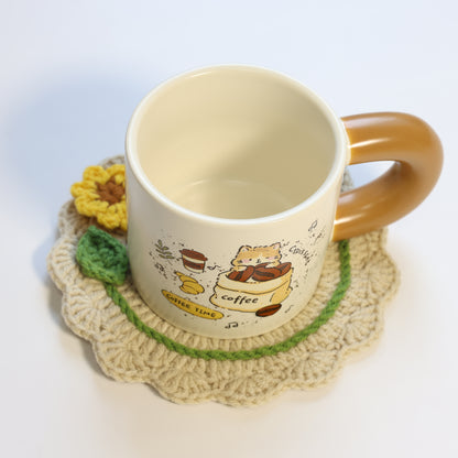 Crochet Floral Cup Coaster - image 9