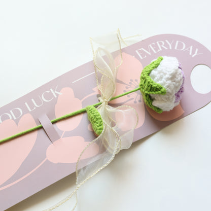 Crochet Single Flower Bouquet Charm - image 6