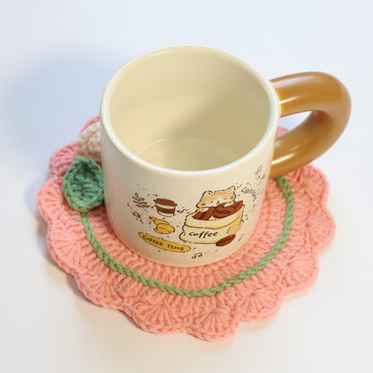 Crochet Floral Cup Coaster - image 8