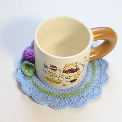 Crochet Floral Cup Coaster - image 7