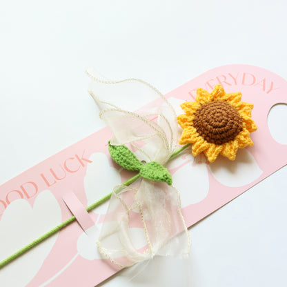 Crochet Single Flower Bouquet Charm - image 8