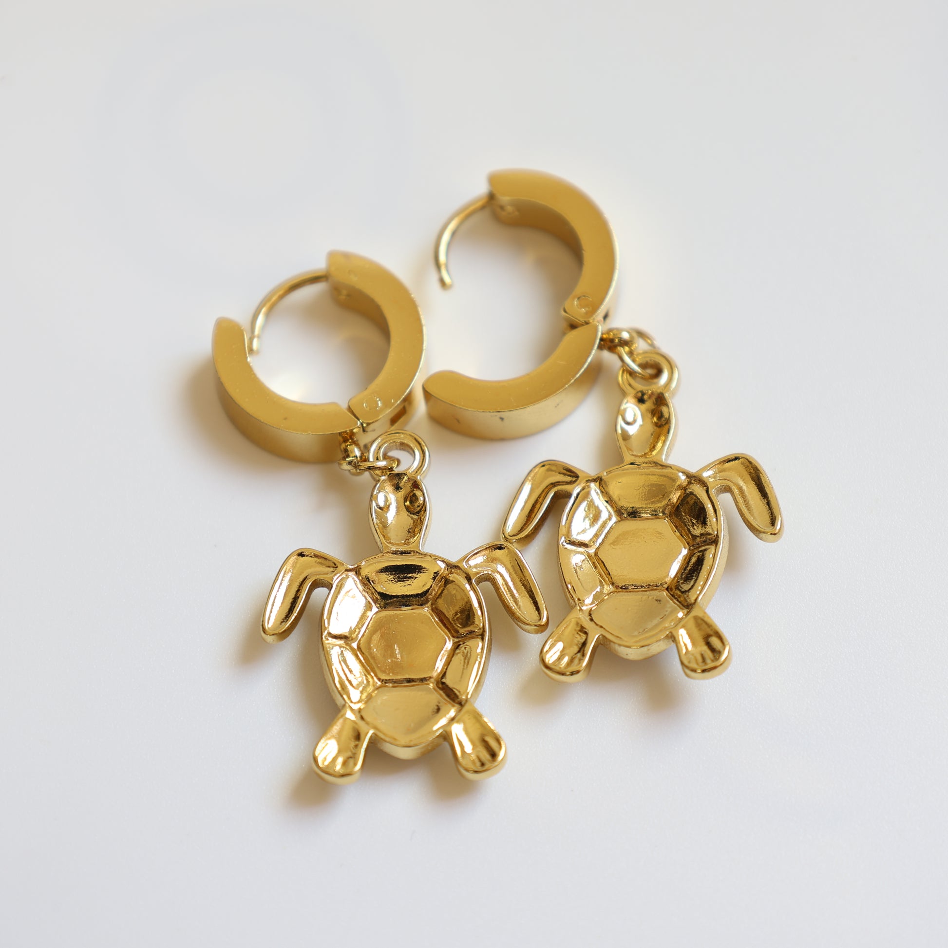 Sea Turtle Huggie Earrings - image 7