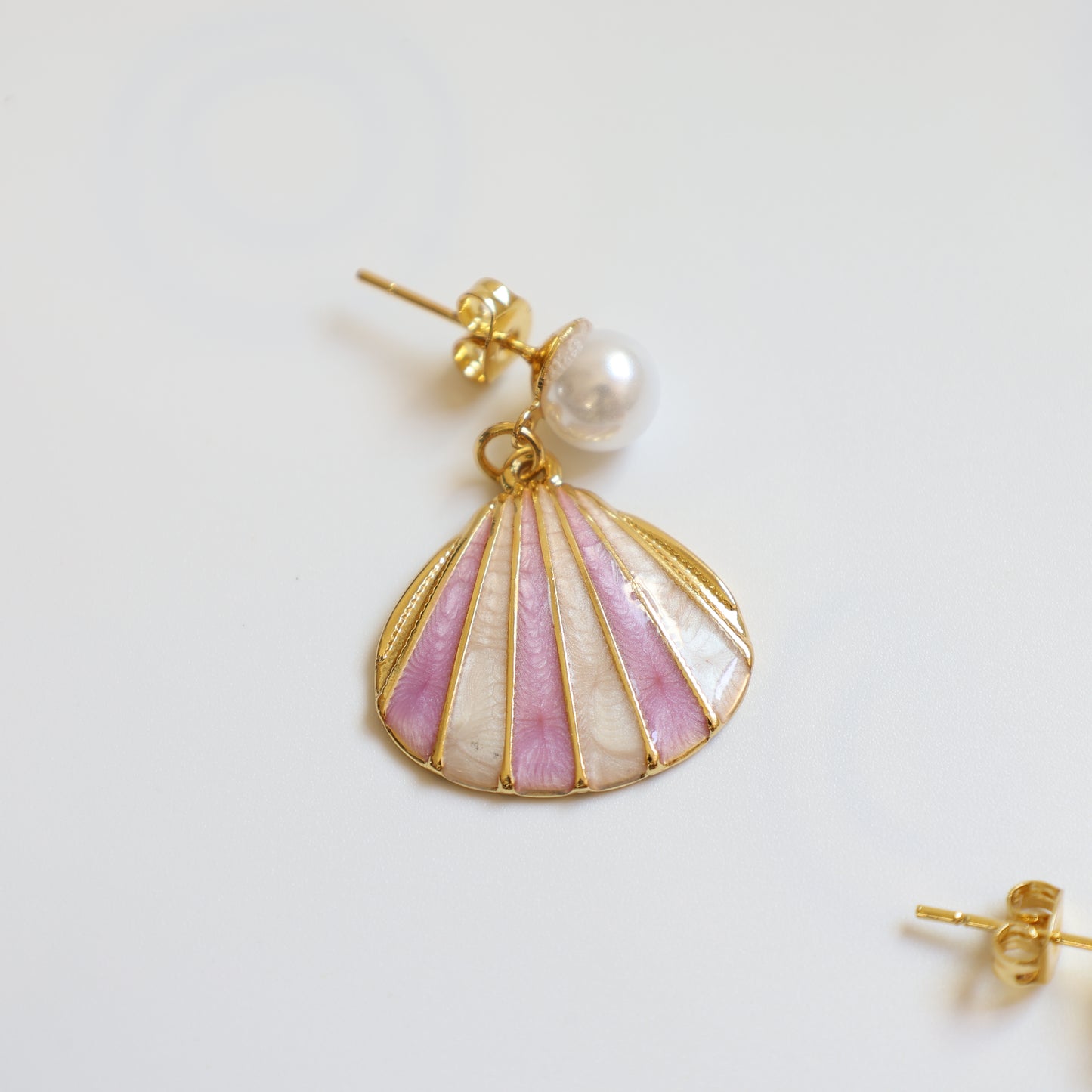 Shell Stud Earrings - image 4