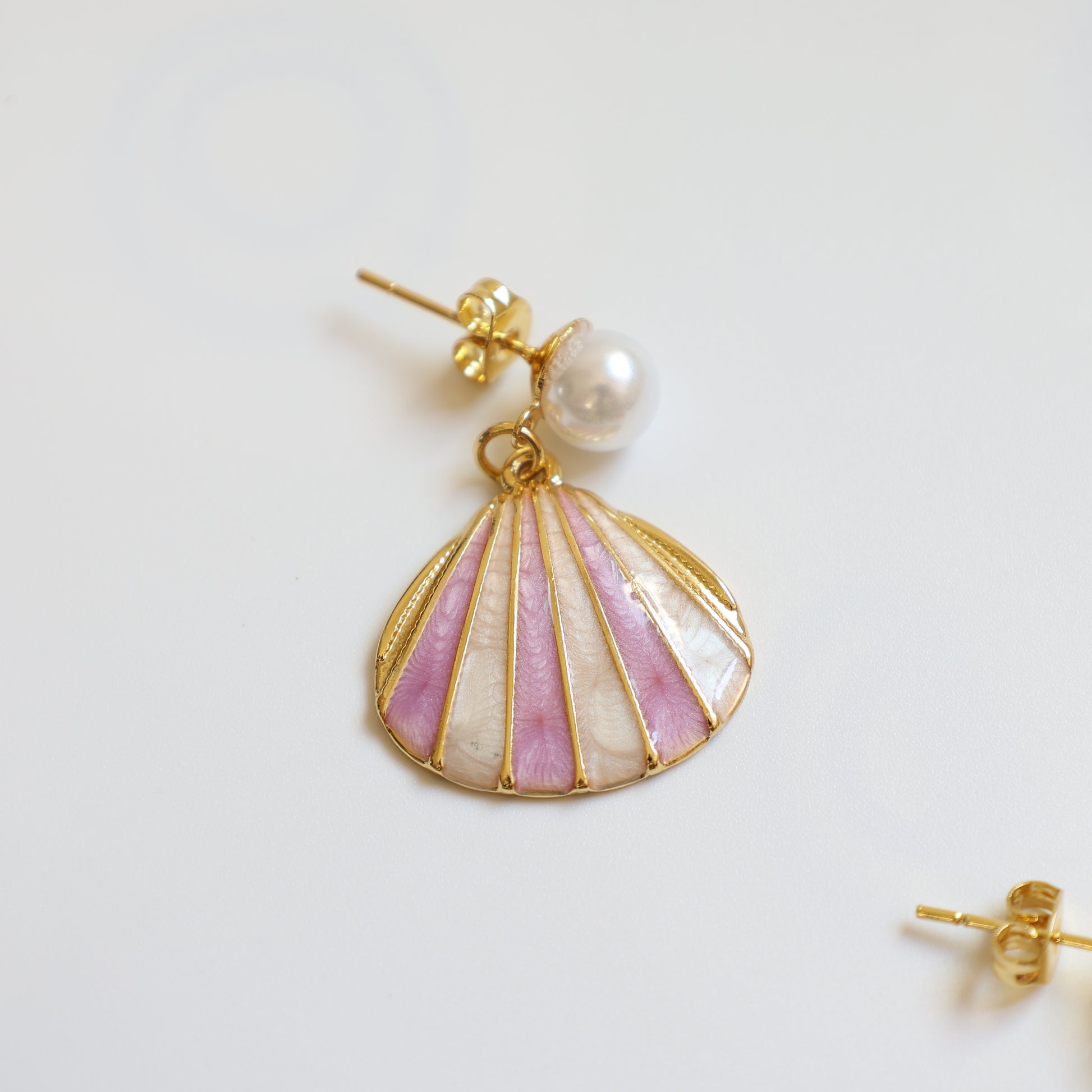 Shell Stud Earrings - image 4