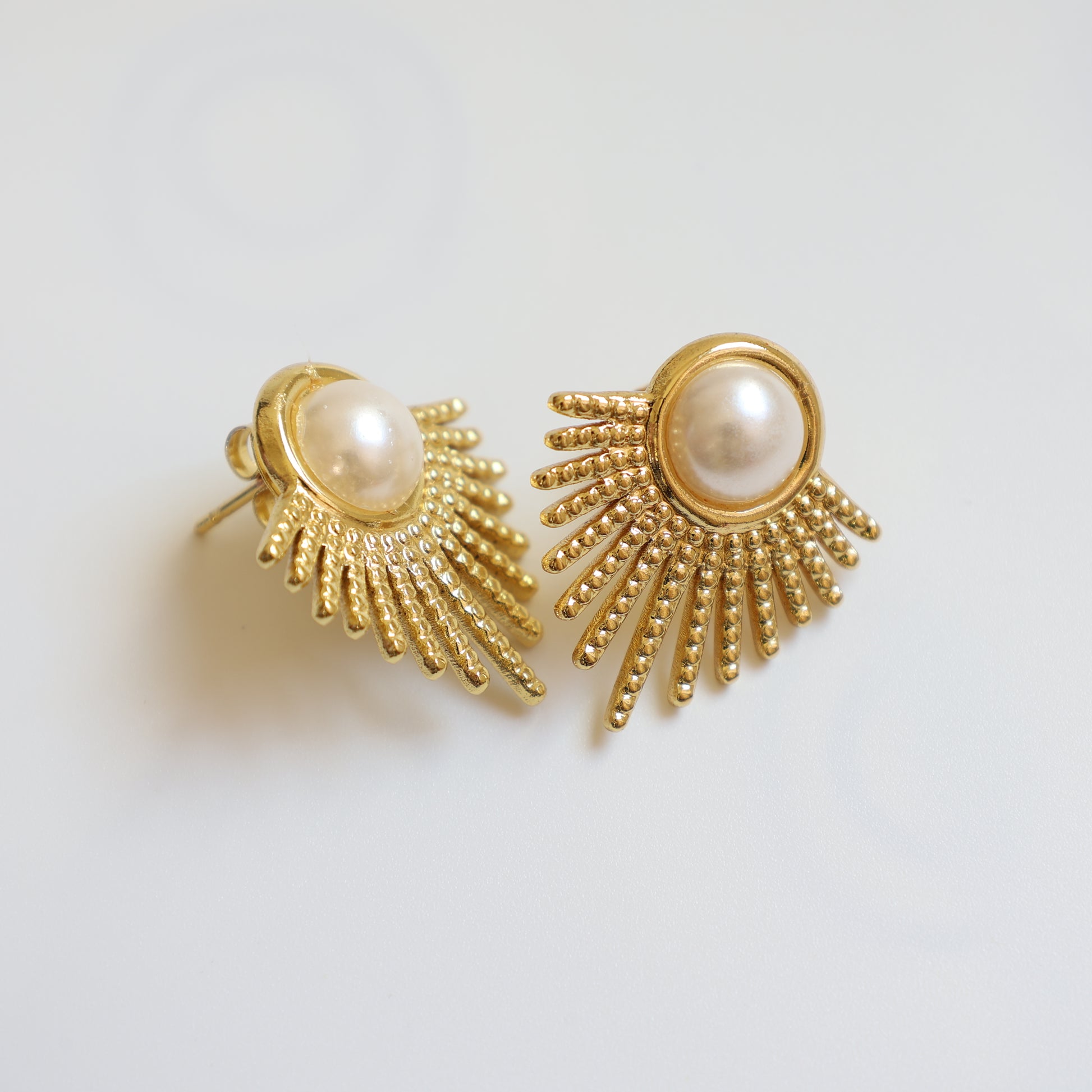 Sunburst Stud Earrings - image 2