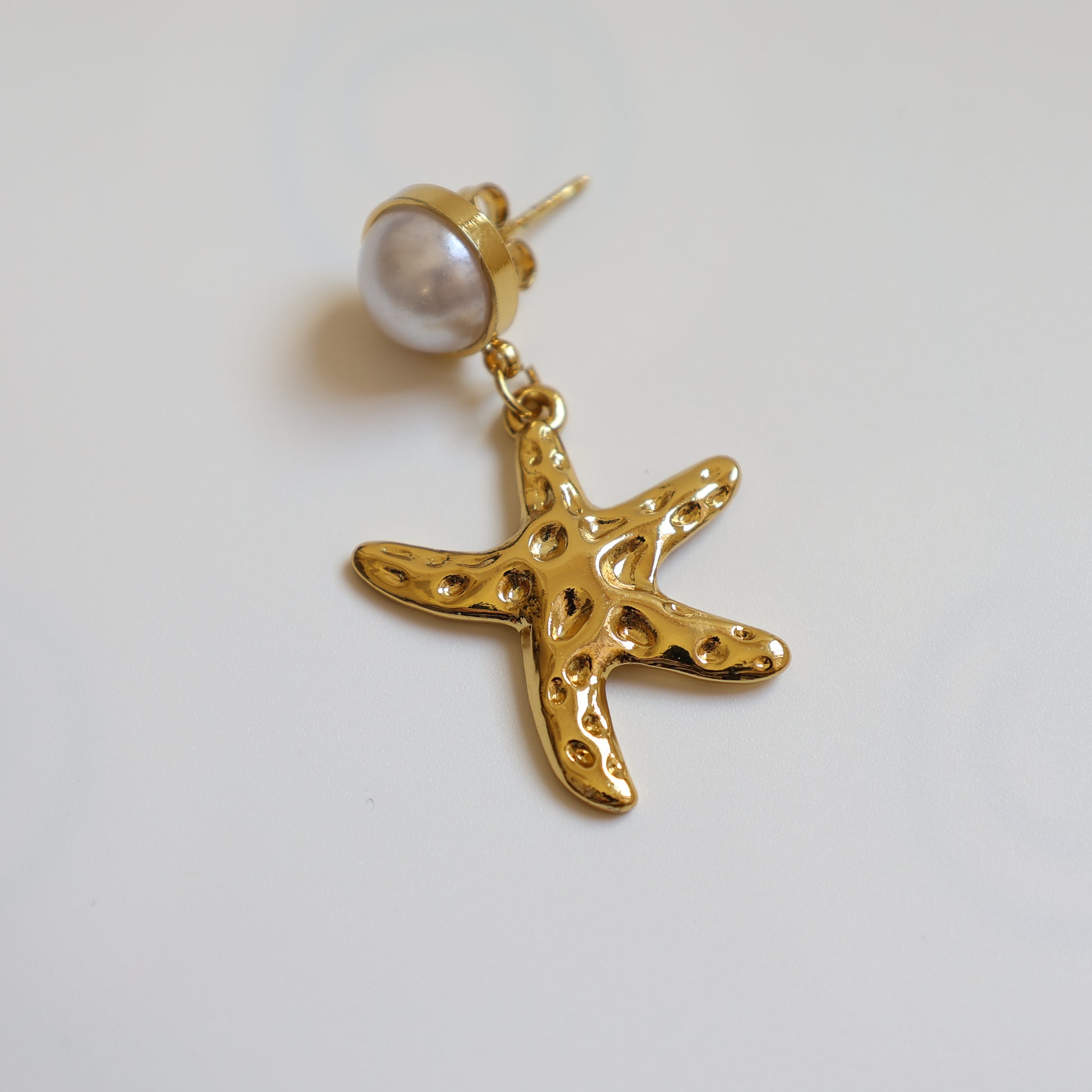 Pearl Starfish Earrings - image 3