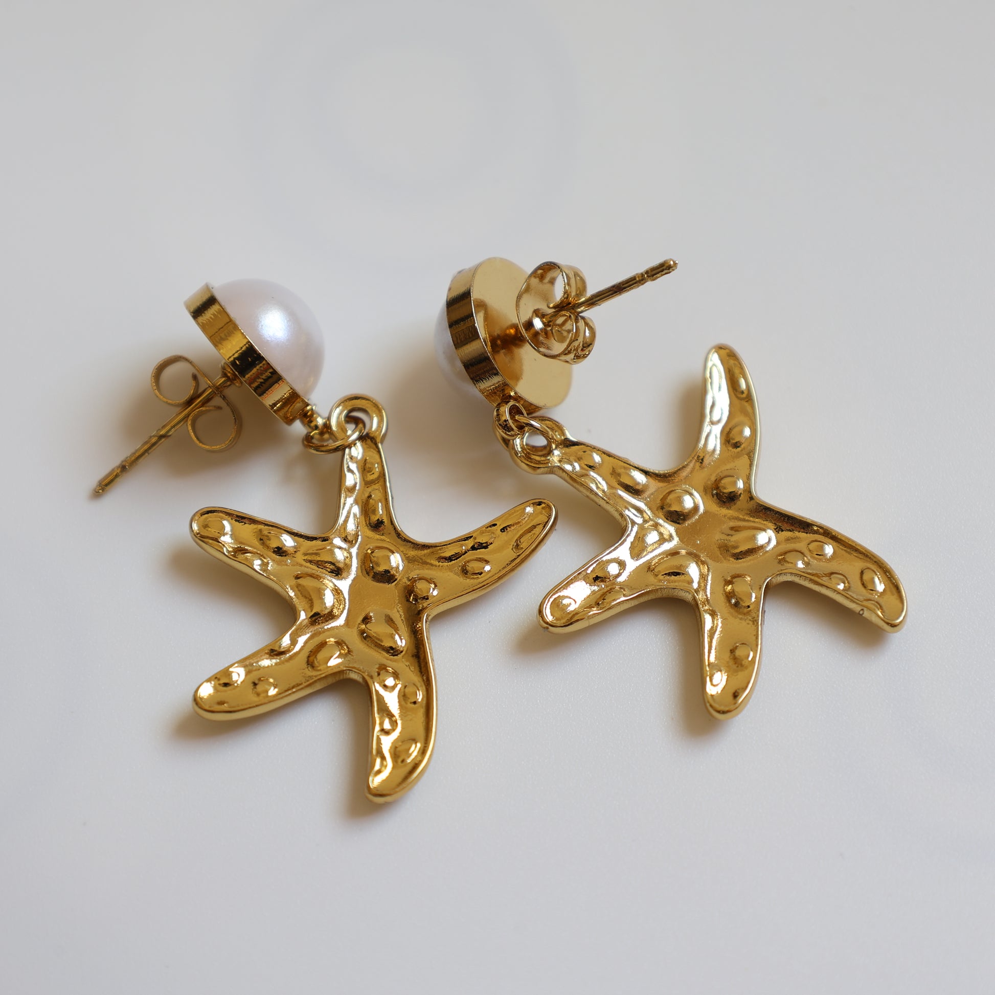 Pearl Starfish Earrings - image 5