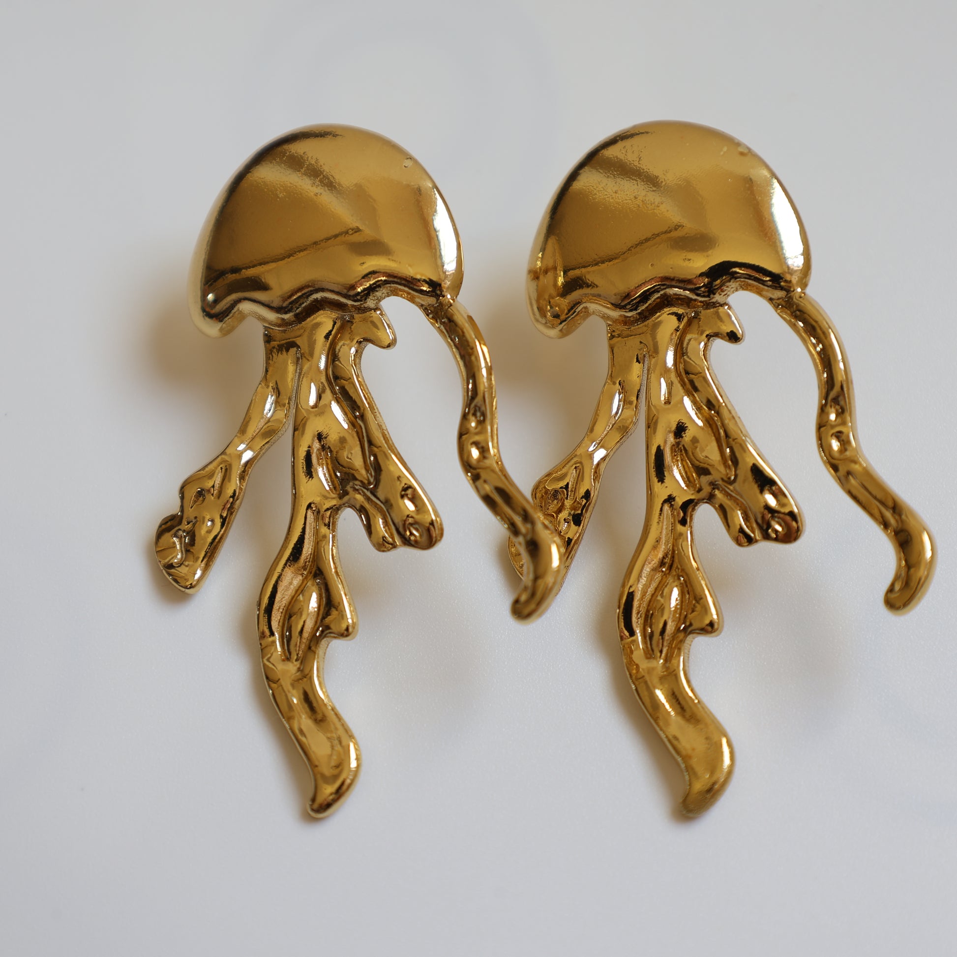 Gold Octopus Earrings - image 2