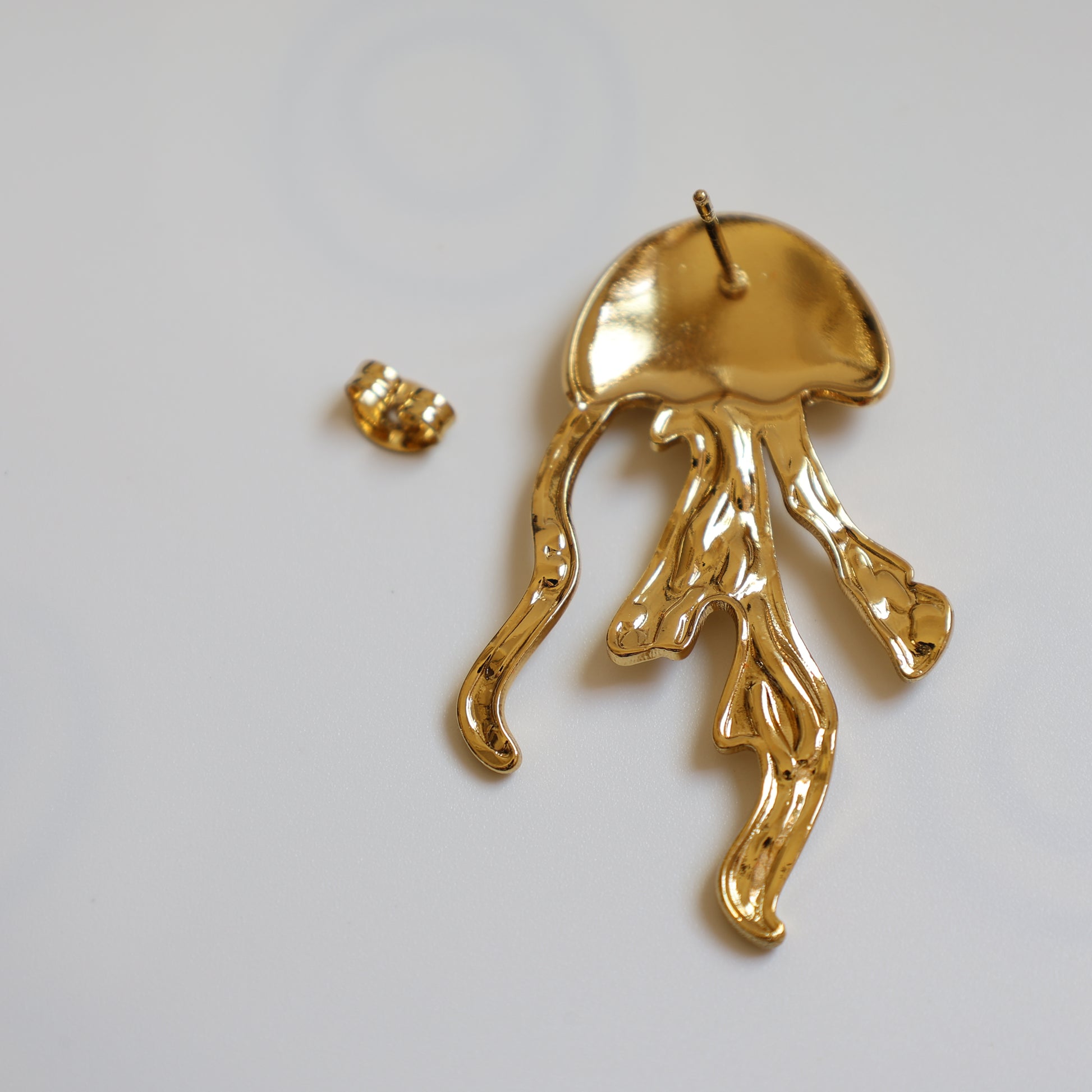 Gold Octopus Earrings - image 6
