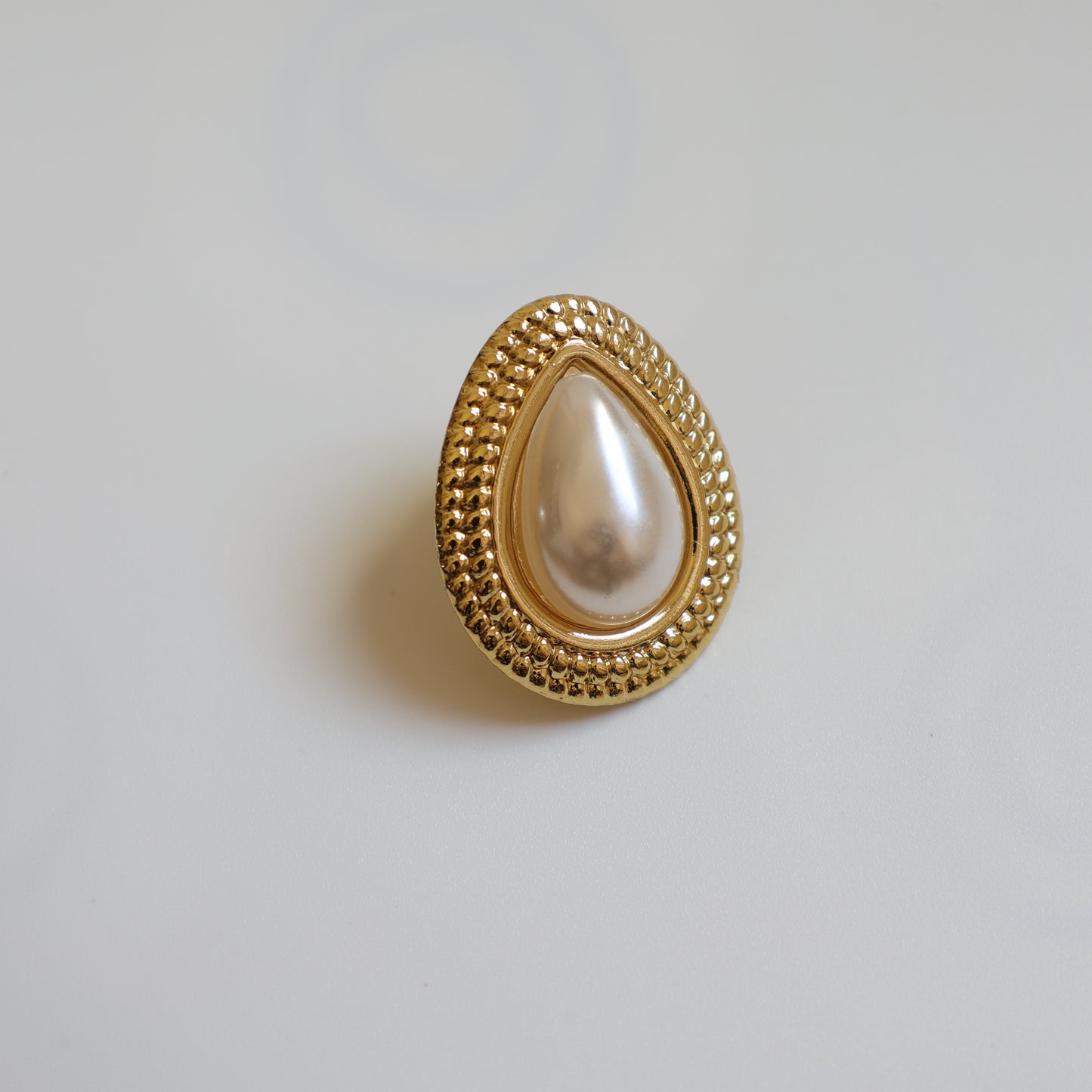 Pearl Teardrop Stud Earrings - image 3