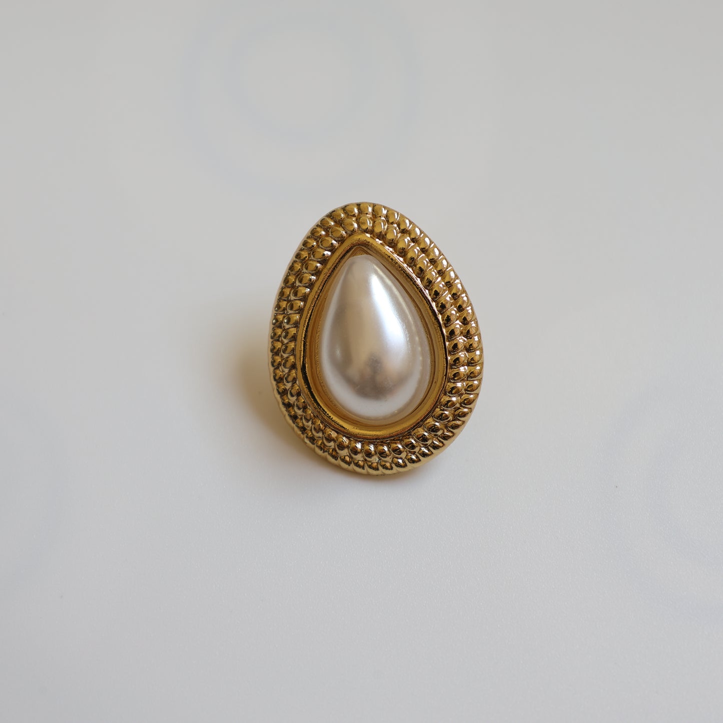 Pearl Teardrop Stud Earrings - image 4