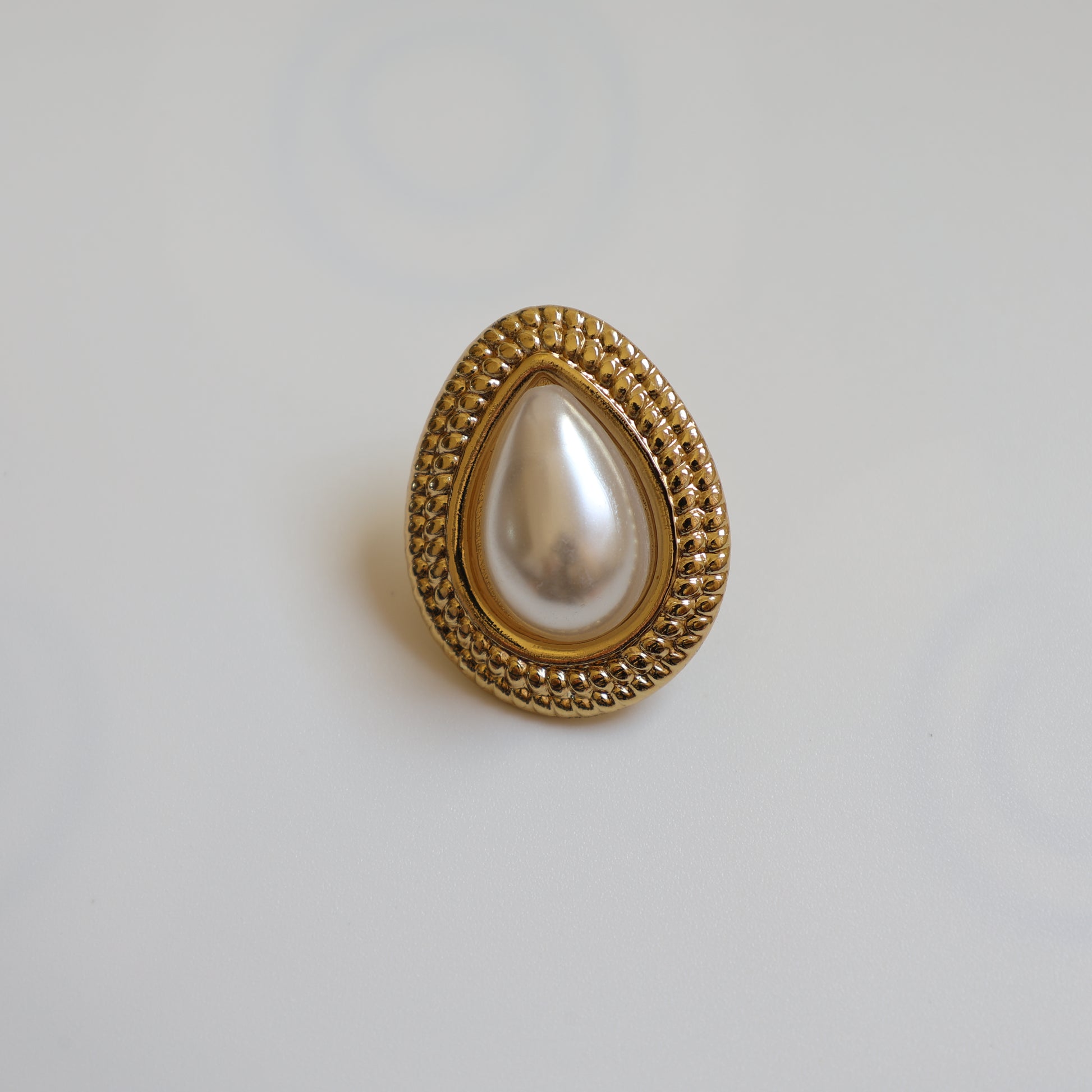 Pearl Teardrop Stud Earrings - image 4