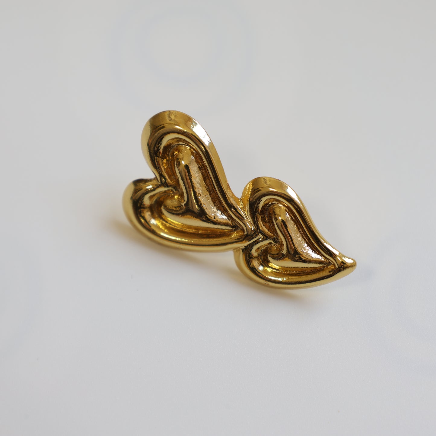 Double Heart Stud Earrings - image 3