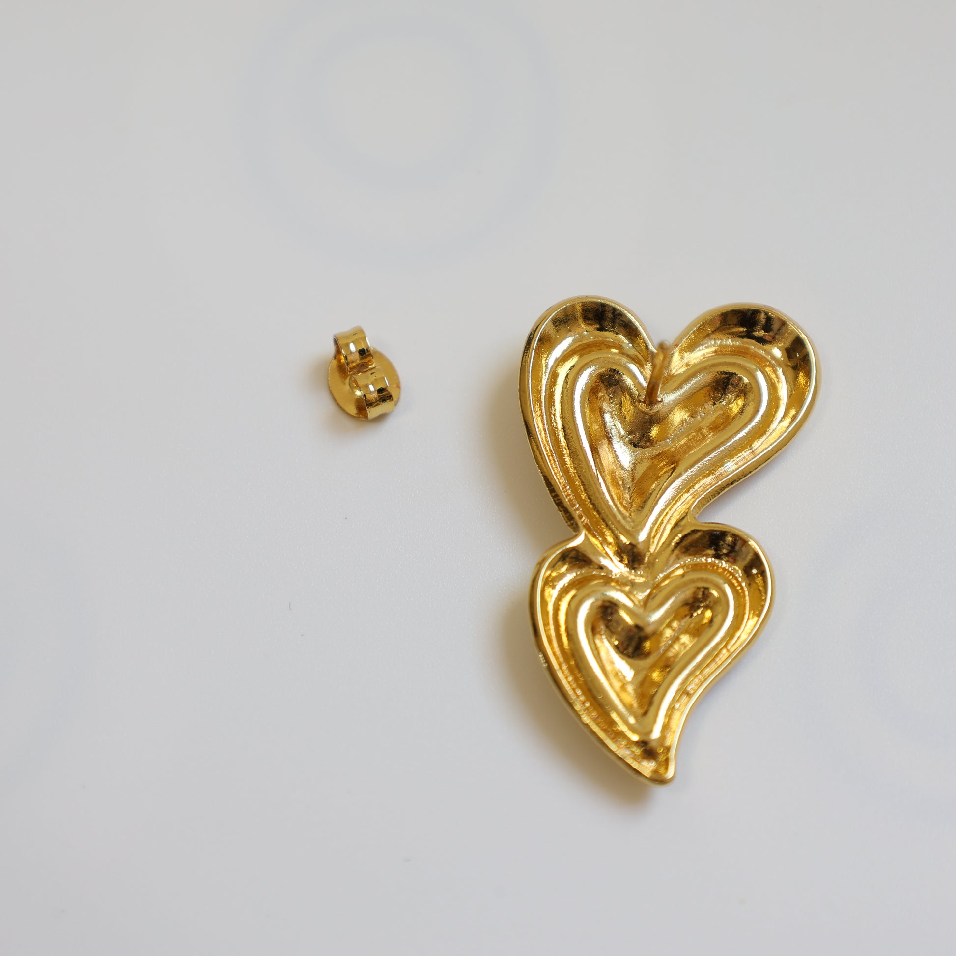 Double Heart Stud Earrings - image 6