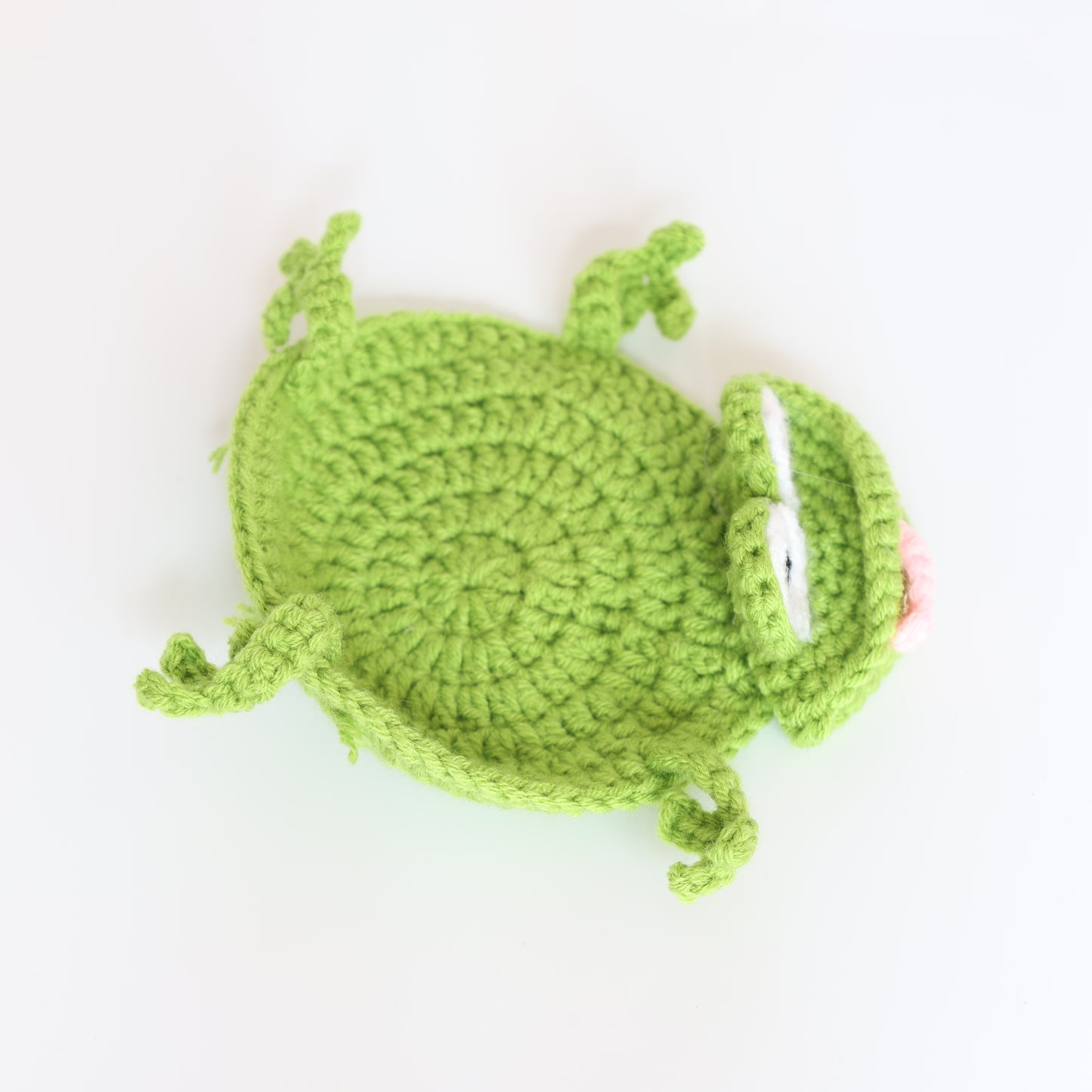 Crochet Frog Cup Coaster - image 4